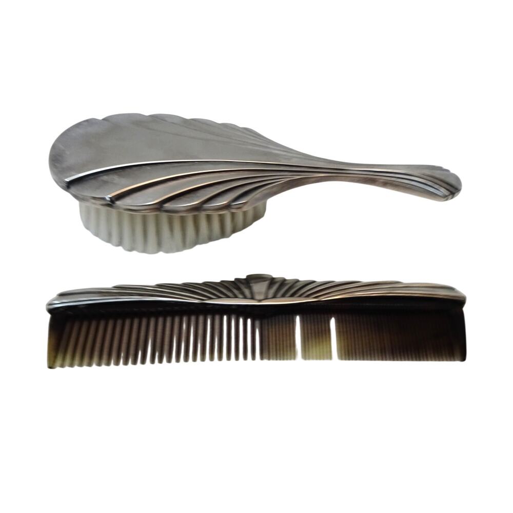 Vintage Towle Art Deco Vanity Set Mirror Brush Comb